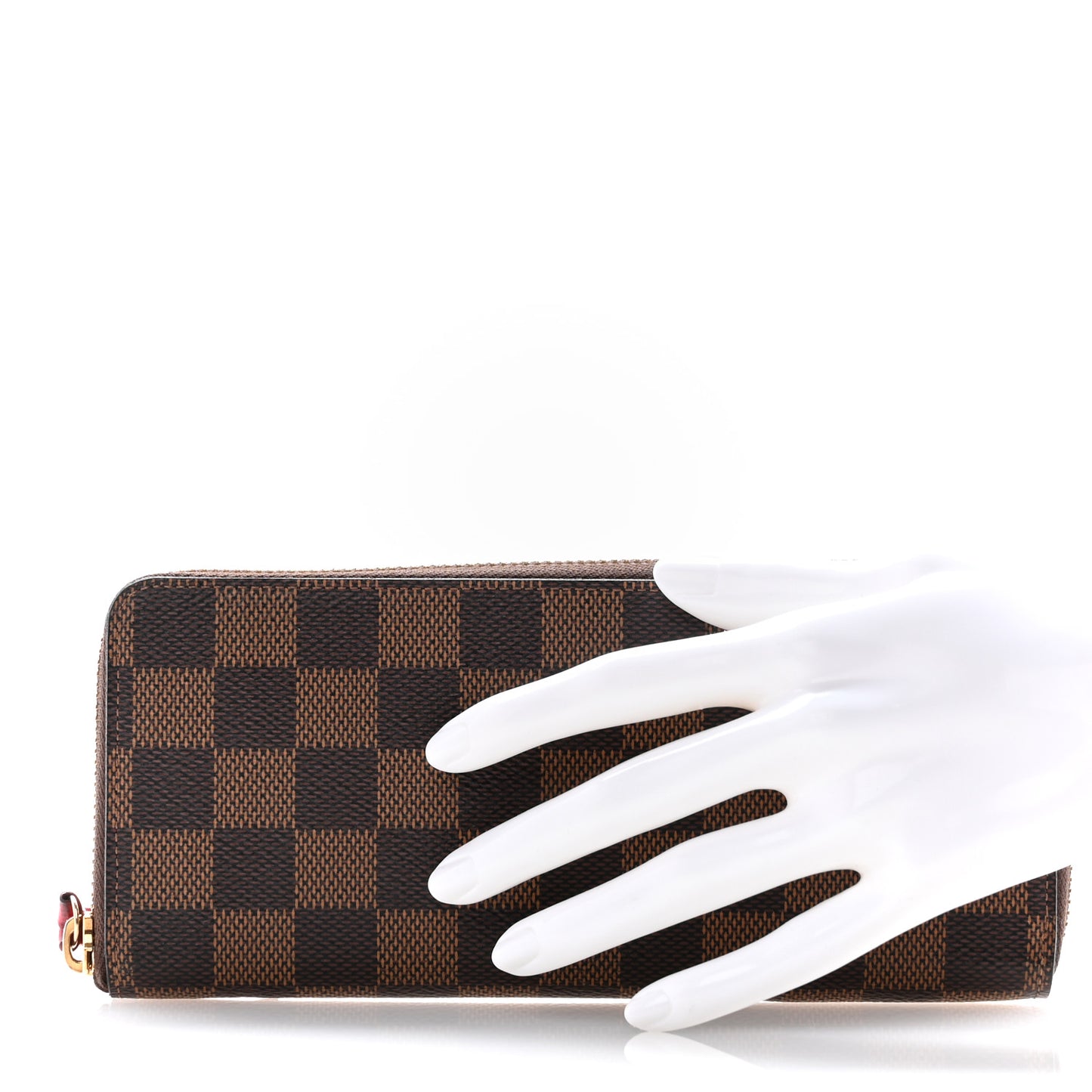 Damier Ebene Clemence Wallet Cherry