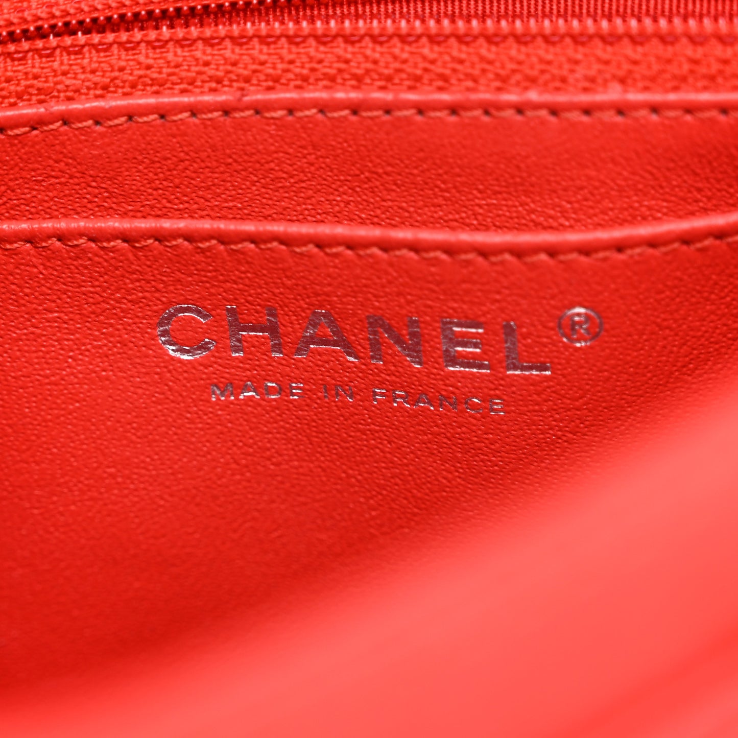 Lambskin Quilted Small Geometric Flap Red