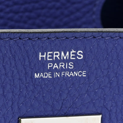 Hermes Taurillon Clemence Birkin 30 Bleu Electrique 6 of 13
