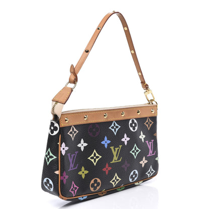 Louis Vuitton Monogram Multicolor Pochette Accessories Black 2 of 10