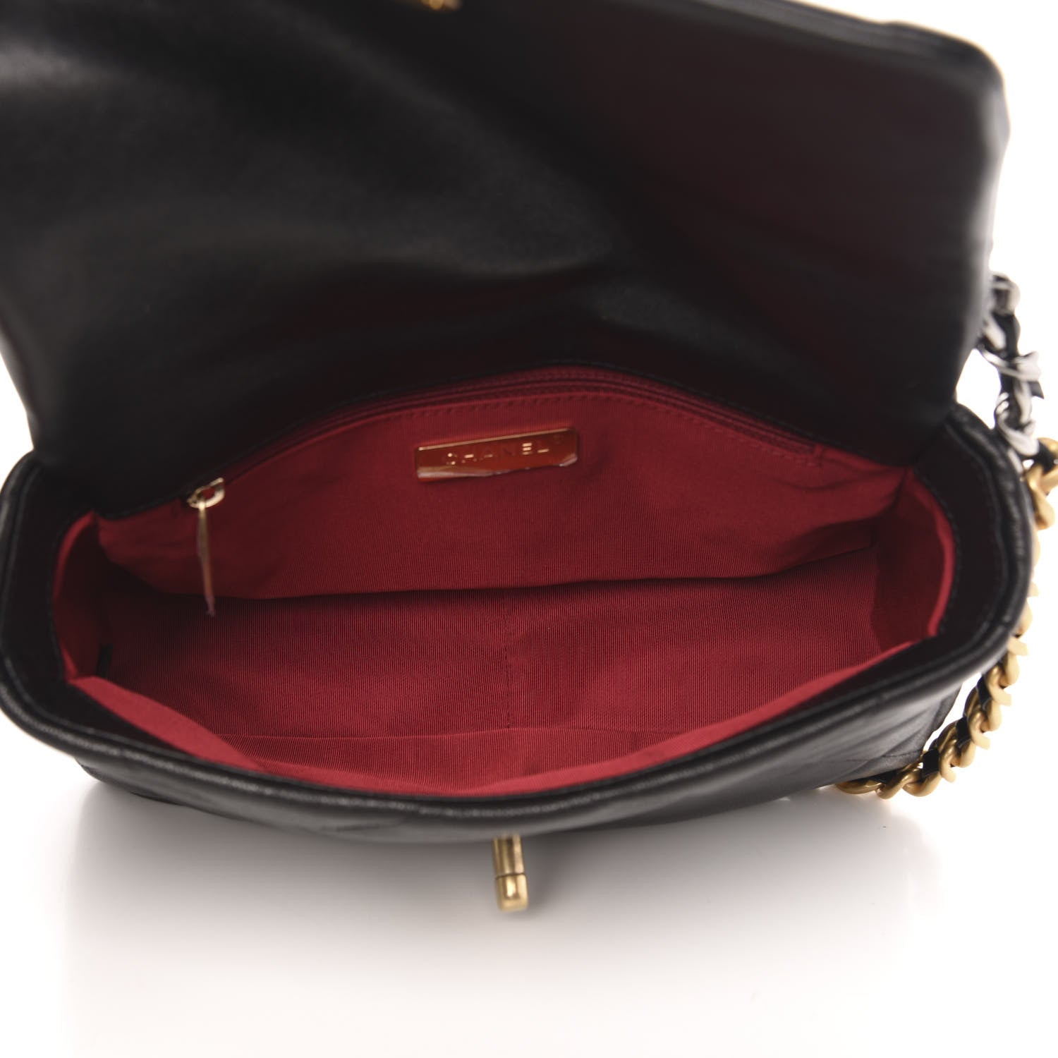 Chanel Goatskin Quilted Medium 19 Flap Black 5 of 11