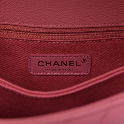 Chanel Caviar Chevron Quilted Mini Coco Handle Flap Pink 8 of 10