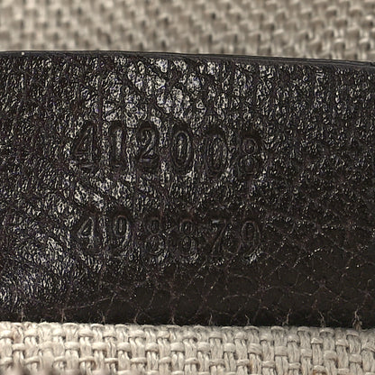 Gucci Textured Calfskin Web Small Webby Bee Shoulder Bag Brown Coffee 6 of 12