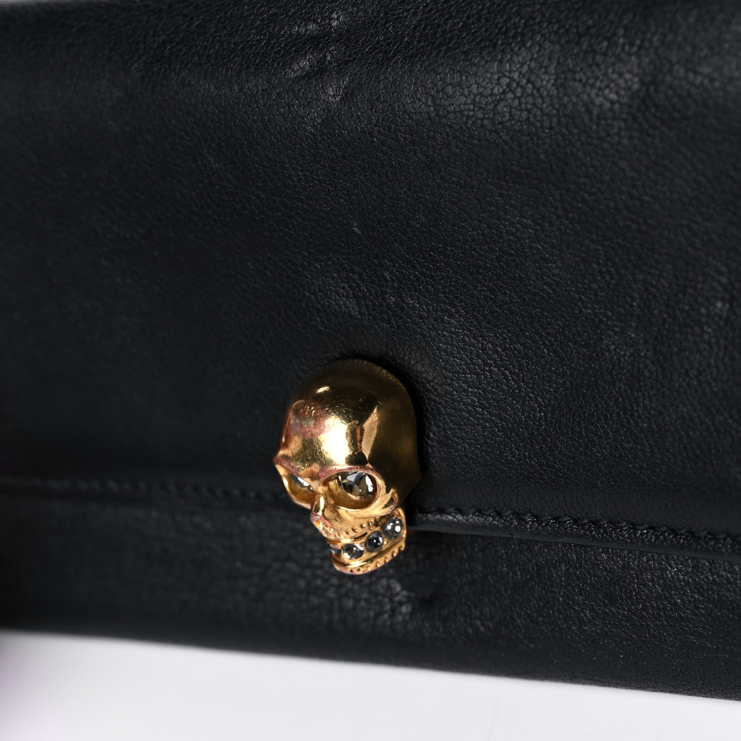 Alexander McQueen Calfskin Skull Continental Wallet Black 29 of 30