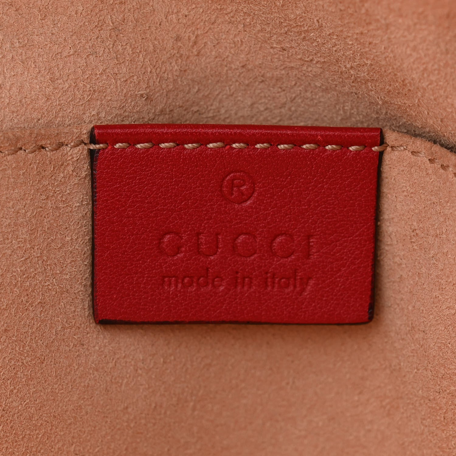 Gucci Calfskin Matelasse Small GG Marmont Chain Shoulder Bag Hibiscus Red 6 of 14