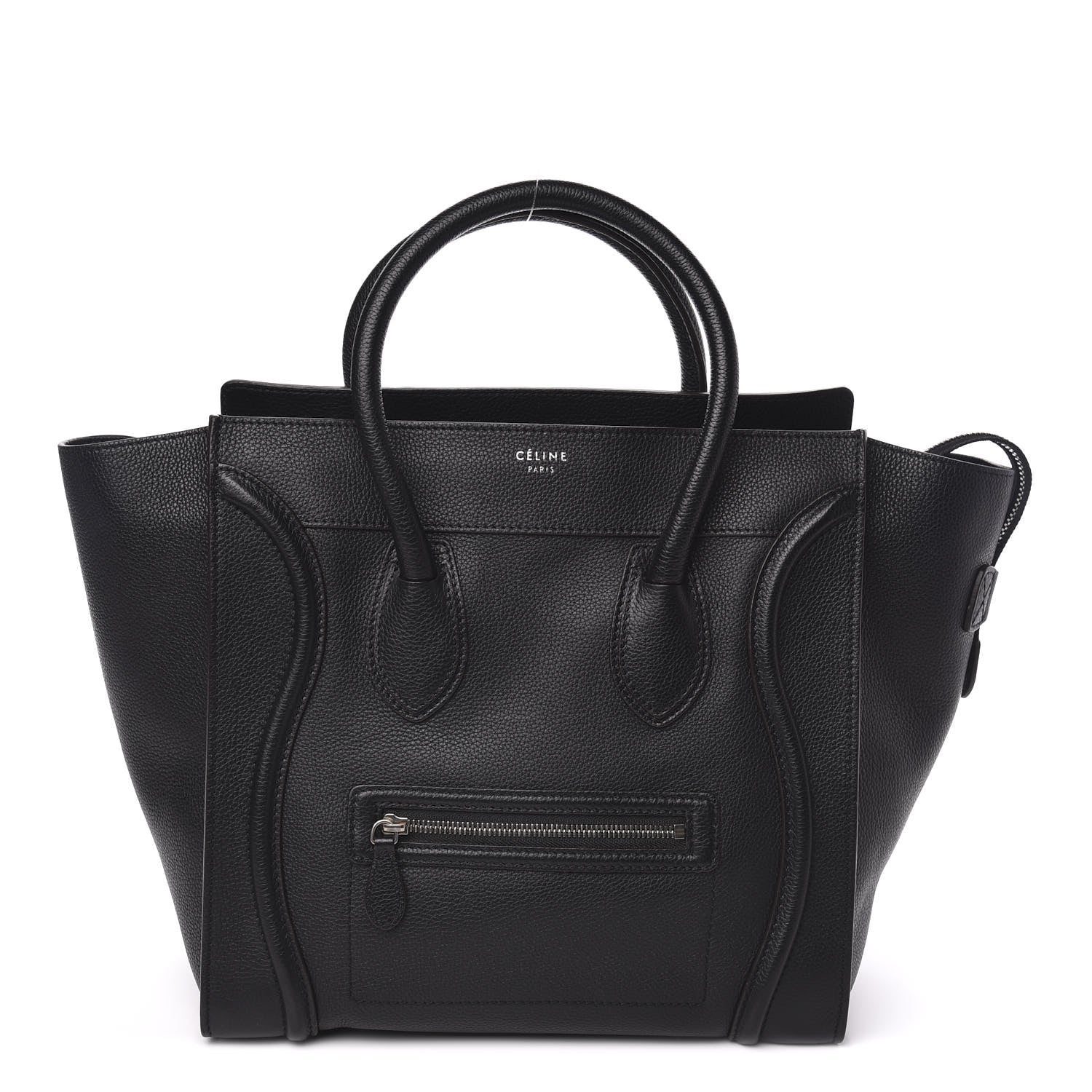 Celine Drummed Calfskin Mini Luggage Black 1 of 10