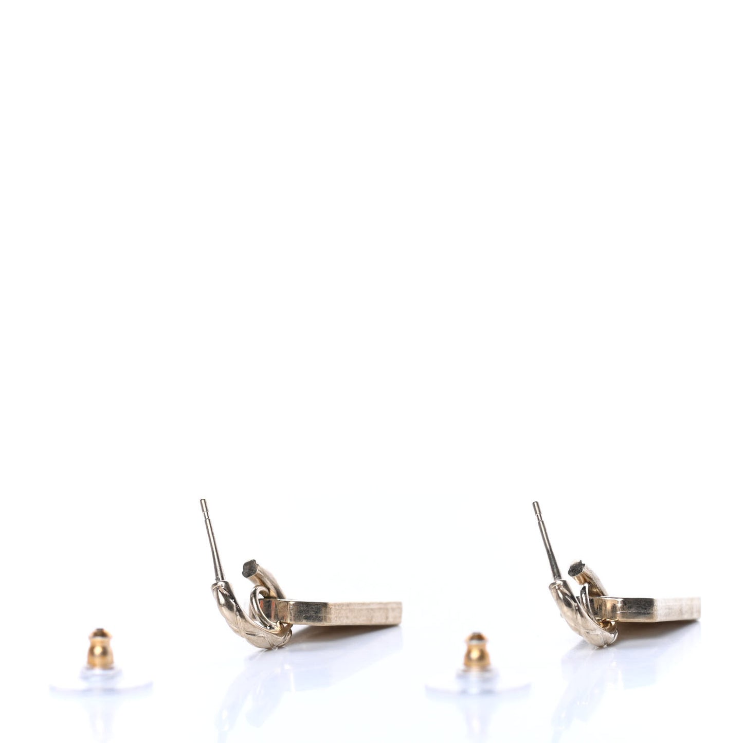 Tag Drop Earrings Gold