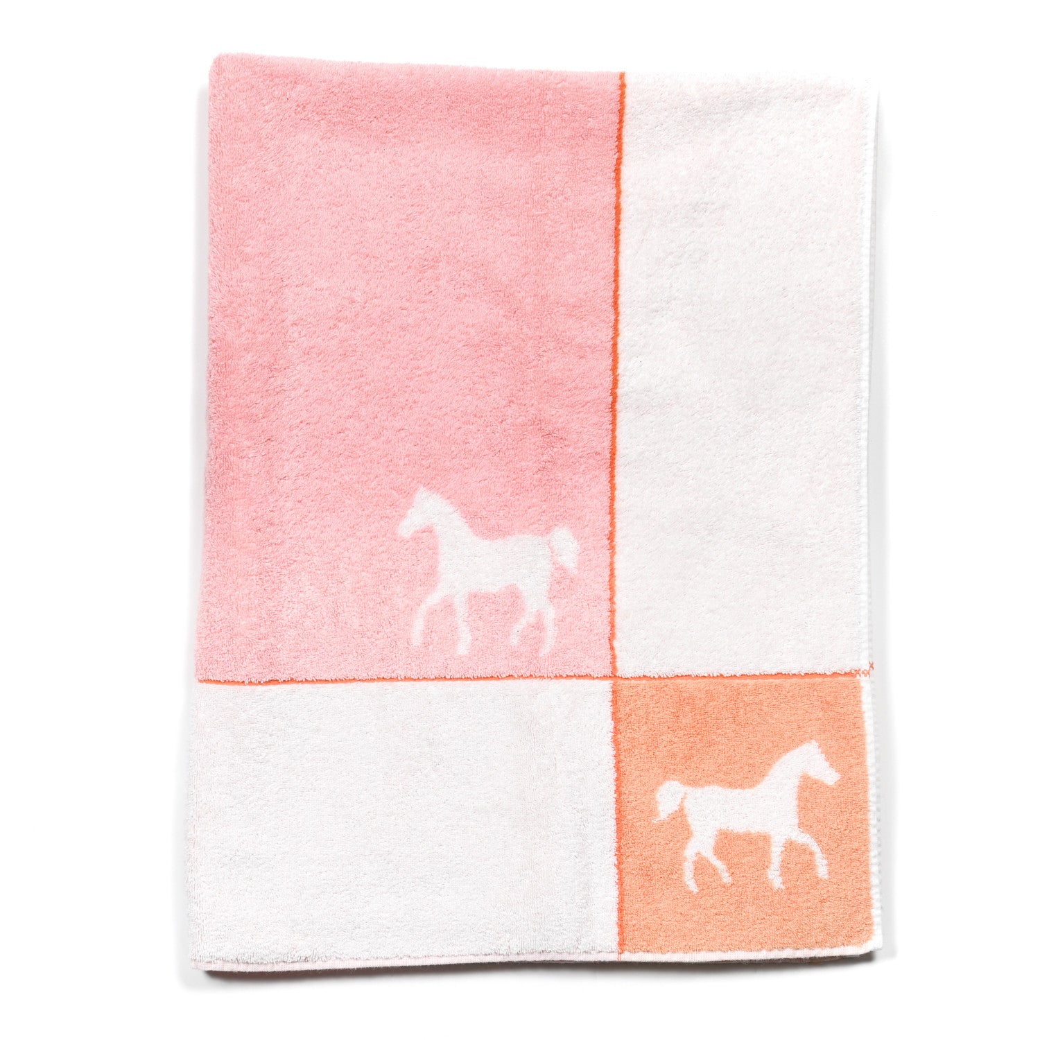 Hermes Cotton Cavalcolor Bath Towel Rose Petale 1 of 5