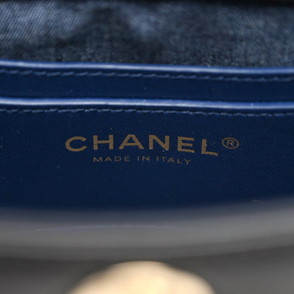 Chanel Lambskin Resin Elegant Chain Vanity Case Black 6 of 7