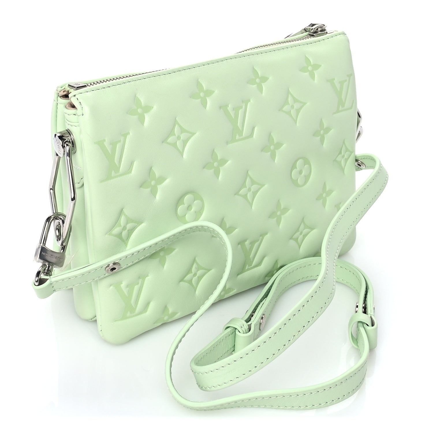 Louis Vuitton Lambskin Embossed Monogram Coussin BB Green 2 of 8