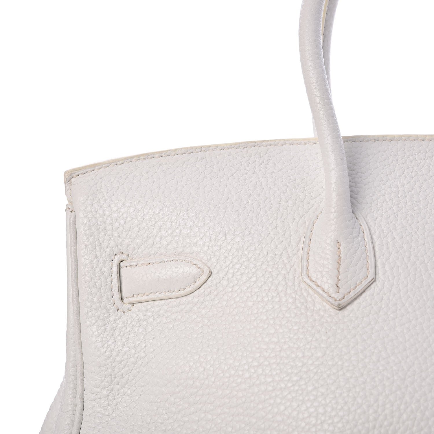 Hermes Taurillon Clemence Birkin 35 White 33 of 45