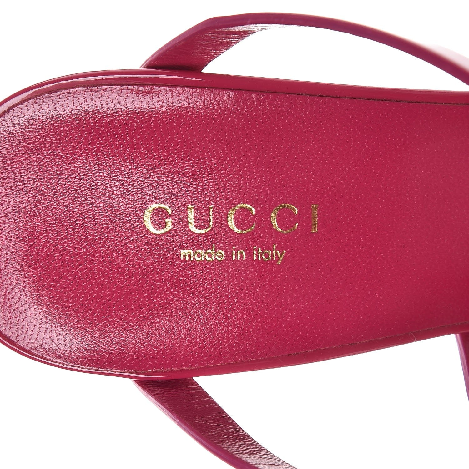 Gucci Patent Bright Bit Ankle Cuff Sandals 38.5 Shocking Pink 6 of 7