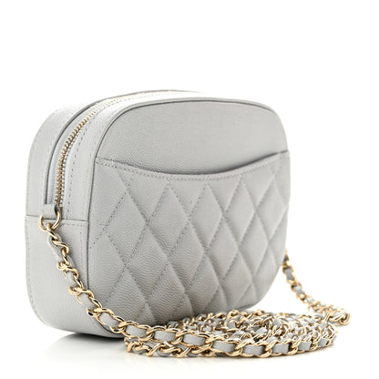 Chanel Caviar Quilted Camera Case Grey 4 of 12