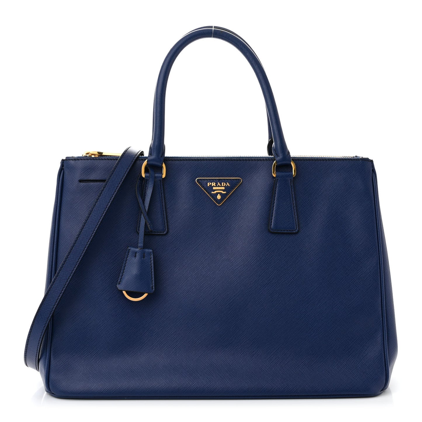 Saffiano Medium Galleria Double Zip Tote Bluette