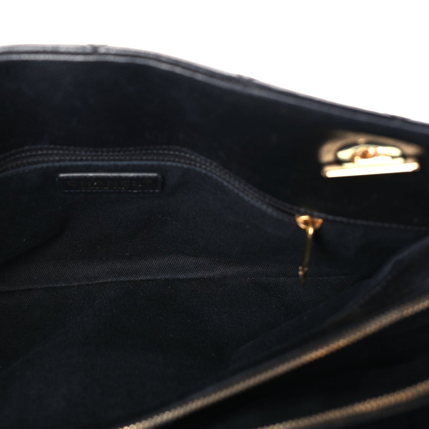 Caviar Quilted Timeless CC Soft Tote Black