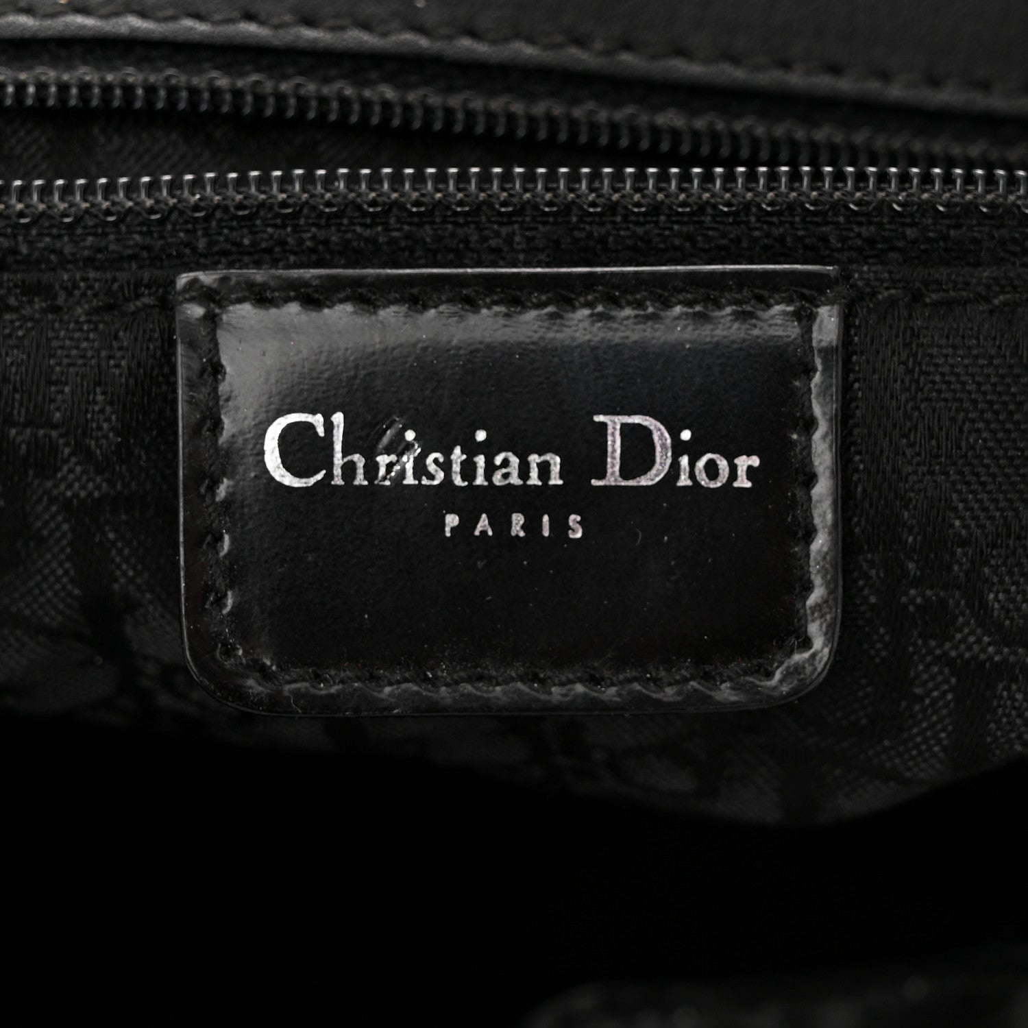 Christian Dior Patent Crystal Embellished Canvas Lips Print Tote Black Multicolor 10 of 26