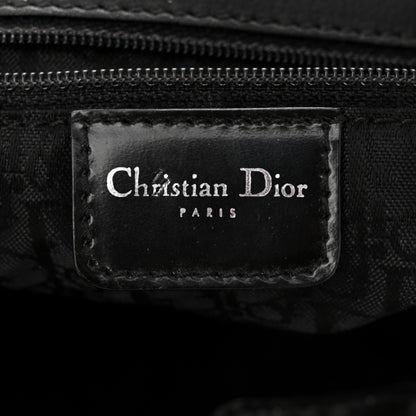 Christian Dior Patent Crystal Embellished Canvas Lips Print Tote Black Multicolor 10 of 26