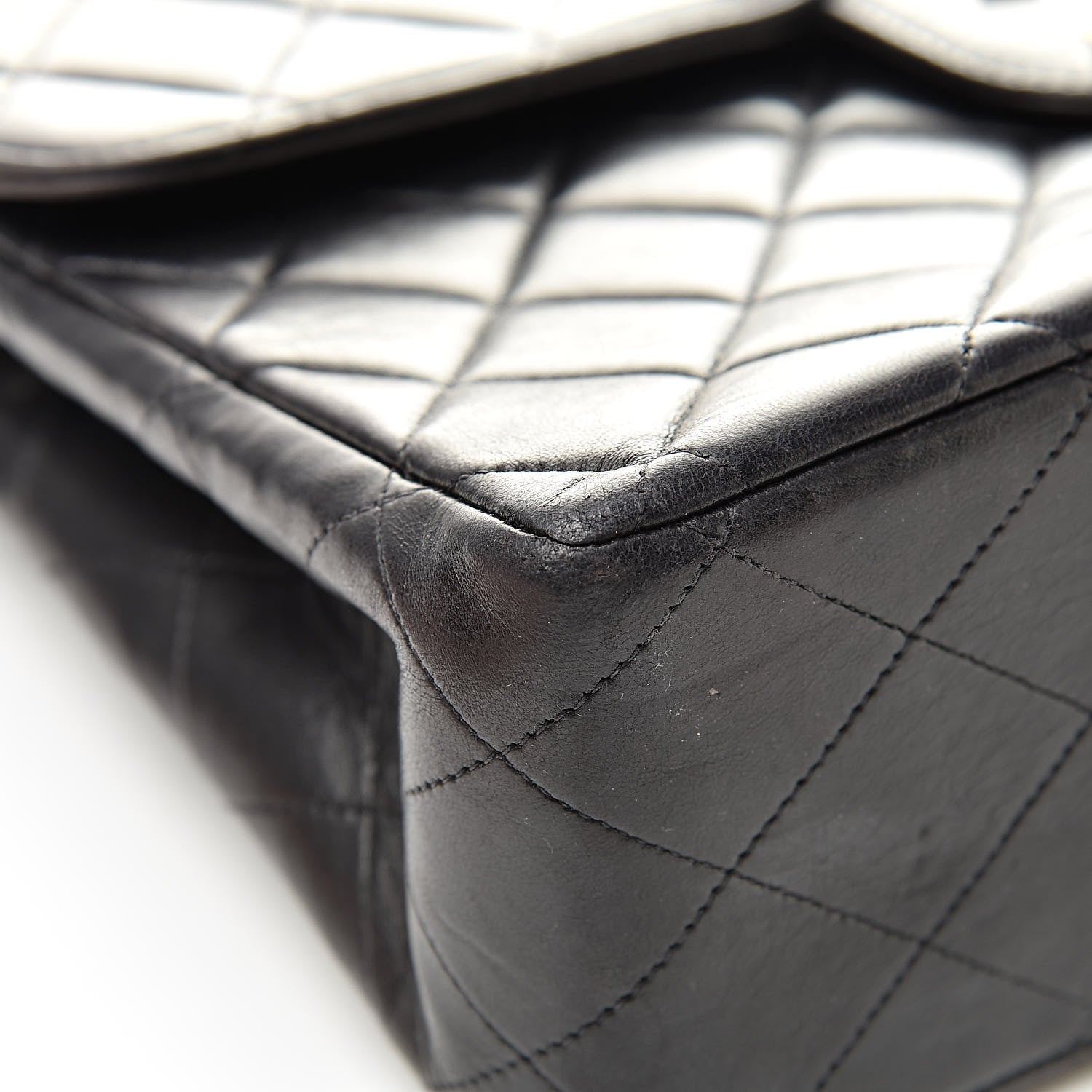 Chanel Lambskin Quilted XL Jumbo Single Flap Black 10 of 21
