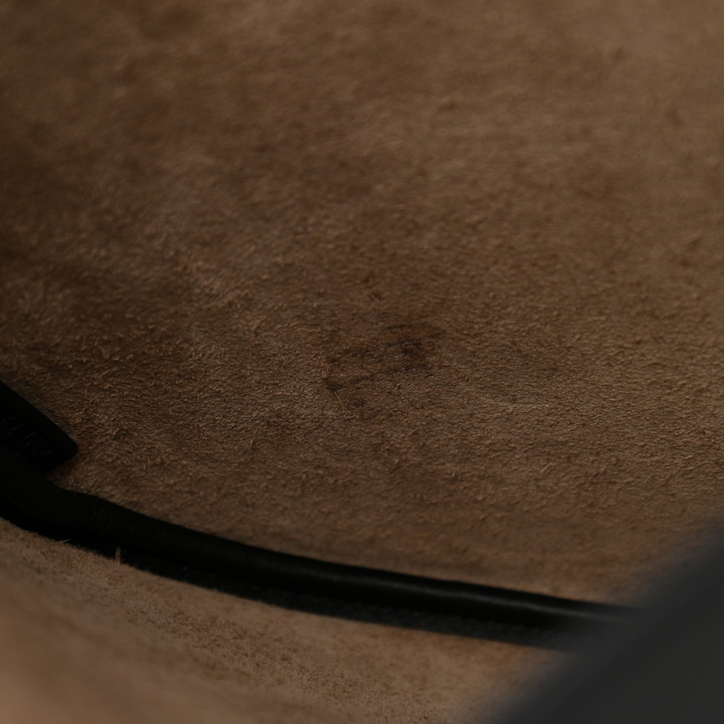 Vitello Grace Suede Small Croissant Hobo Black