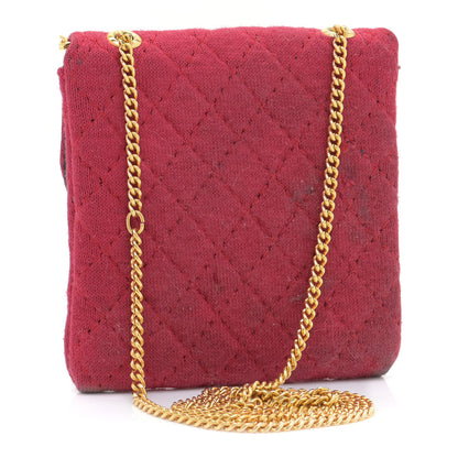 Chanel Jersey Quilted Micro Flap Bag Pink 2 of 9
