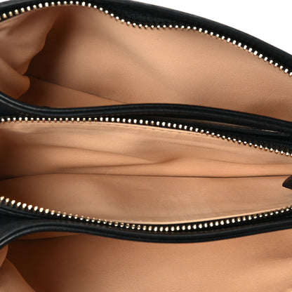 Delvaux Grained Calfskin Triple Wristlet Pouch Black 4 of 6