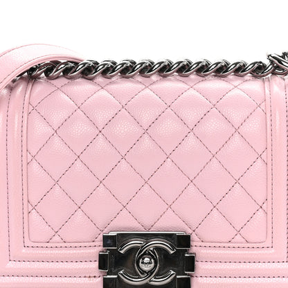 Chanel Caviar Quilted Small Boy Flap Pink 7 of 9