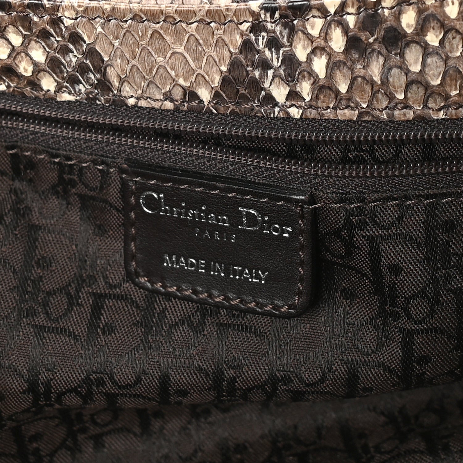 Christian Dior Snakeskin Saint Germain Bag Beige 5 of 8