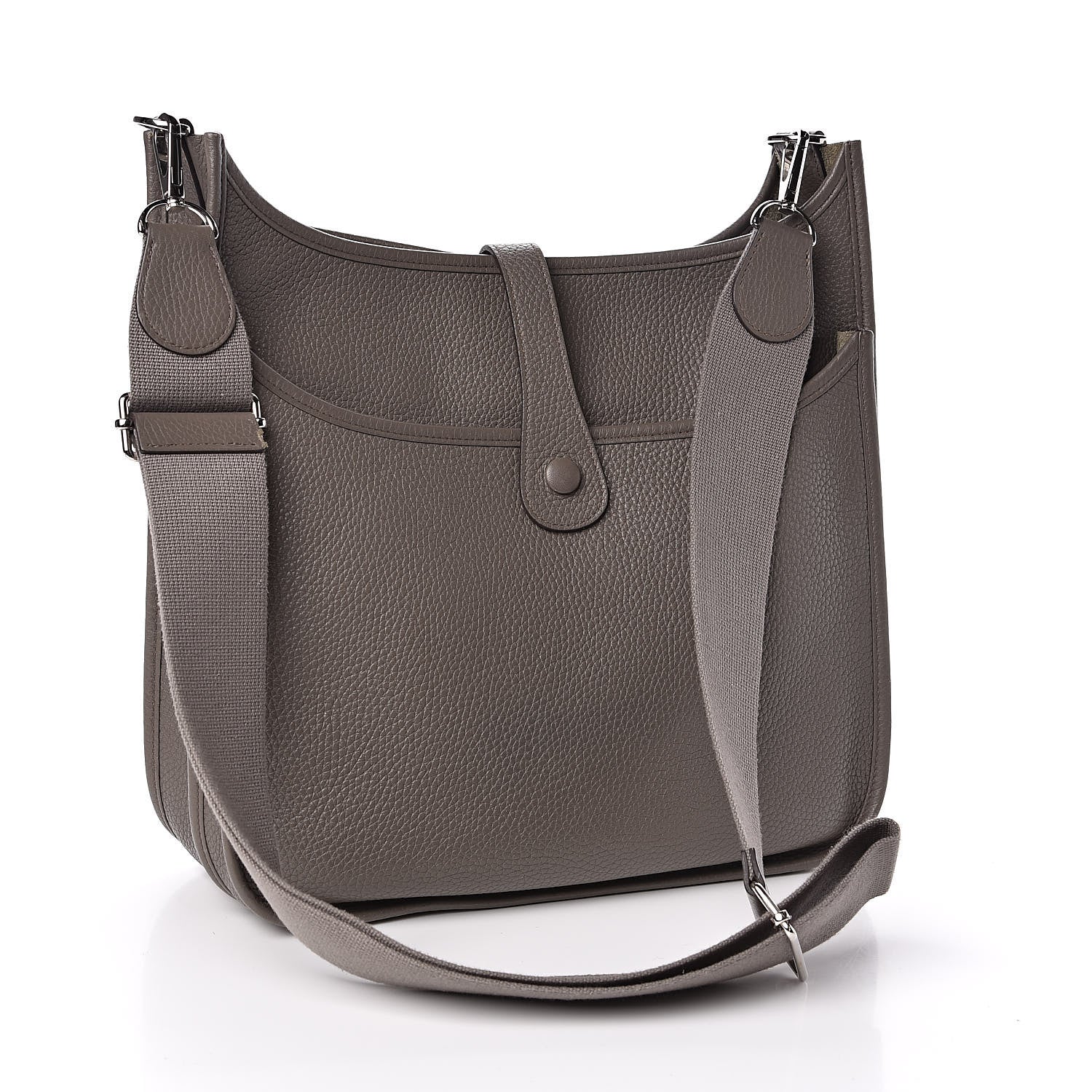 Hermes Taurillon Clemence Evelyne III GM Etain 3 of 11