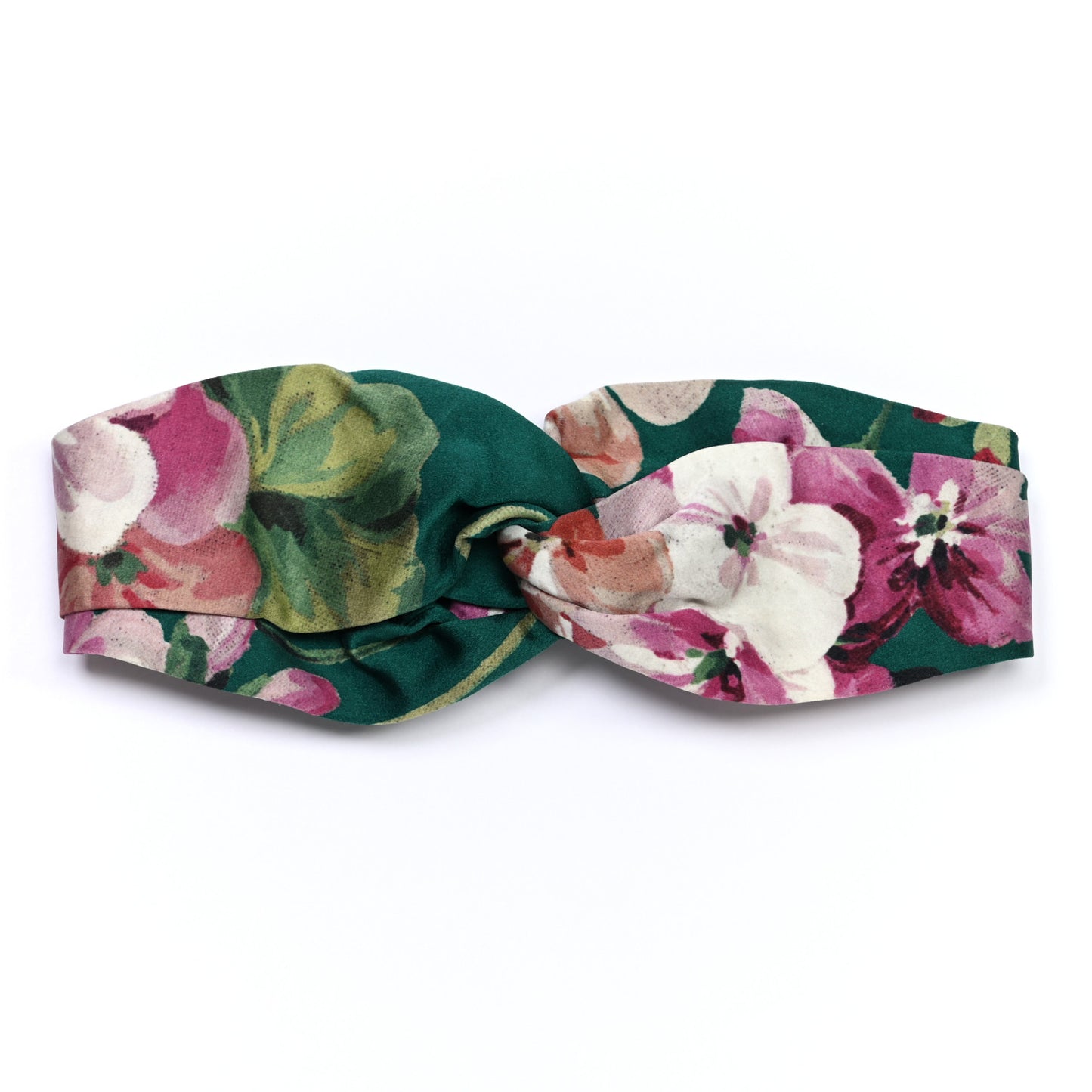 Silk Blooms Print Duchesse Headband Grass