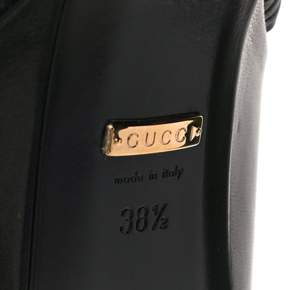 Gucci Malaga Kid Crawford Knotted Strap Platform Sandals 38.5 Black 7 of 12