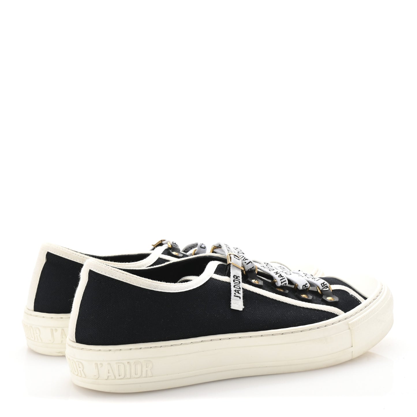 Canvas Walk'N'Dior Low Top Sneakers 40 Black
