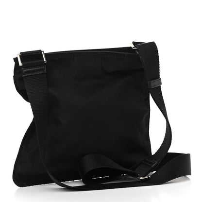 Prada Nylon Vela Flat Messenger Bag Black 3 of 11
