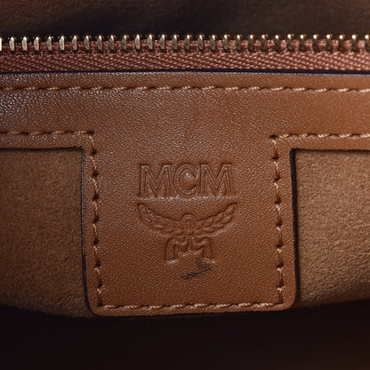 MCM Visetos Medium Boston Bag Cognac 6 of 10