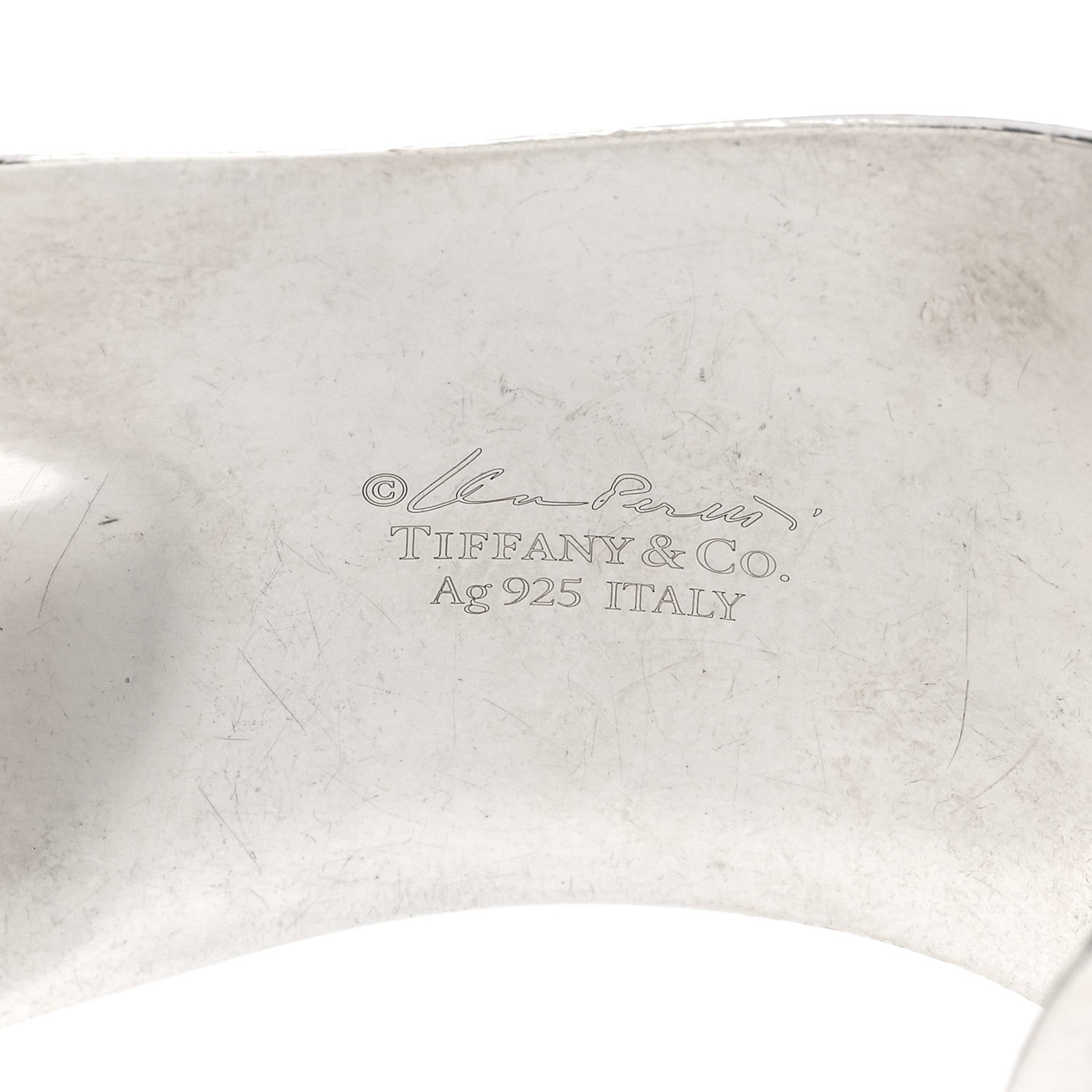 Tiffany Sterling Silver Small Elsa Peretti Left Wrist Bone Cuff Bracelet 3 of 4