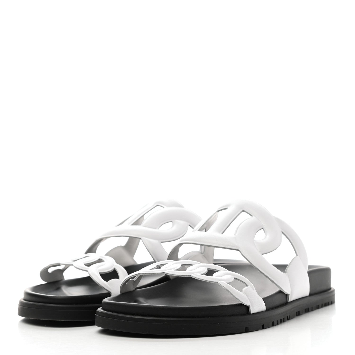 Hermes Nappa Womens Extra Sandals 37 White 3 of 9