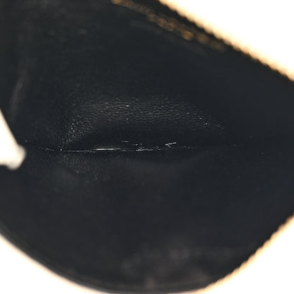 Saint Laurent Calfskin Lizard Embossed Monogram Fragments Zippered Card Case Crema Soft 5 of 7