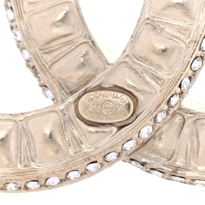 Chanel Baguette Crystal CC Brooch  Light Gold 4 of 4
