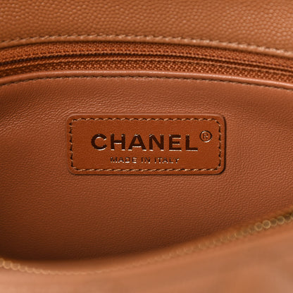 Chanel Caviar Quilted Small Coco Handle Flap Brown 12 of 19