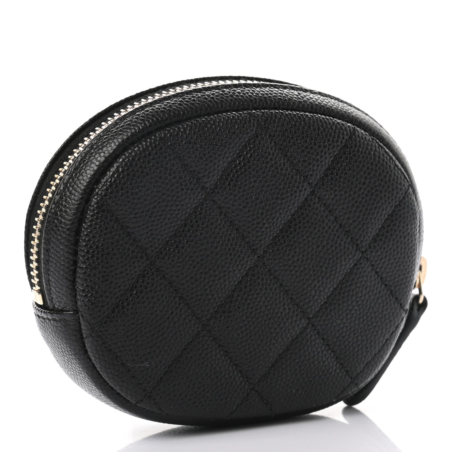 Chanel Caviar Quilted Zip Around Classic Coin Purse Black 3 of 7