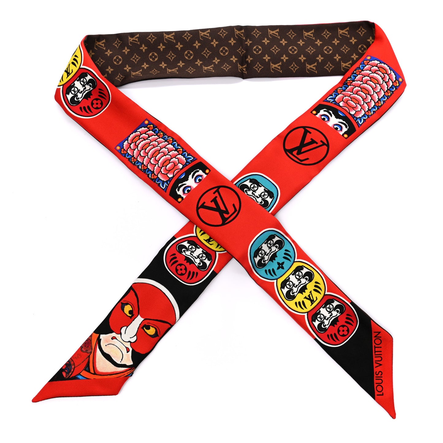 Silk Monogram Kabuki Stickers BB Bandeau Black