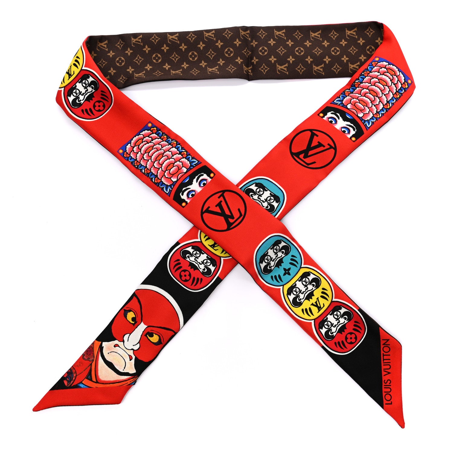 Louis Vuitton Silk Monogram Kabuki Stickers BB Bandeau Black 1 of 4