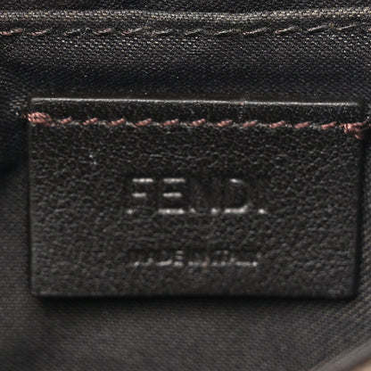 Fendi Glazed Fabric FF 1974 Nano Baguette Belt Charm Mogano Panna 6 of 7