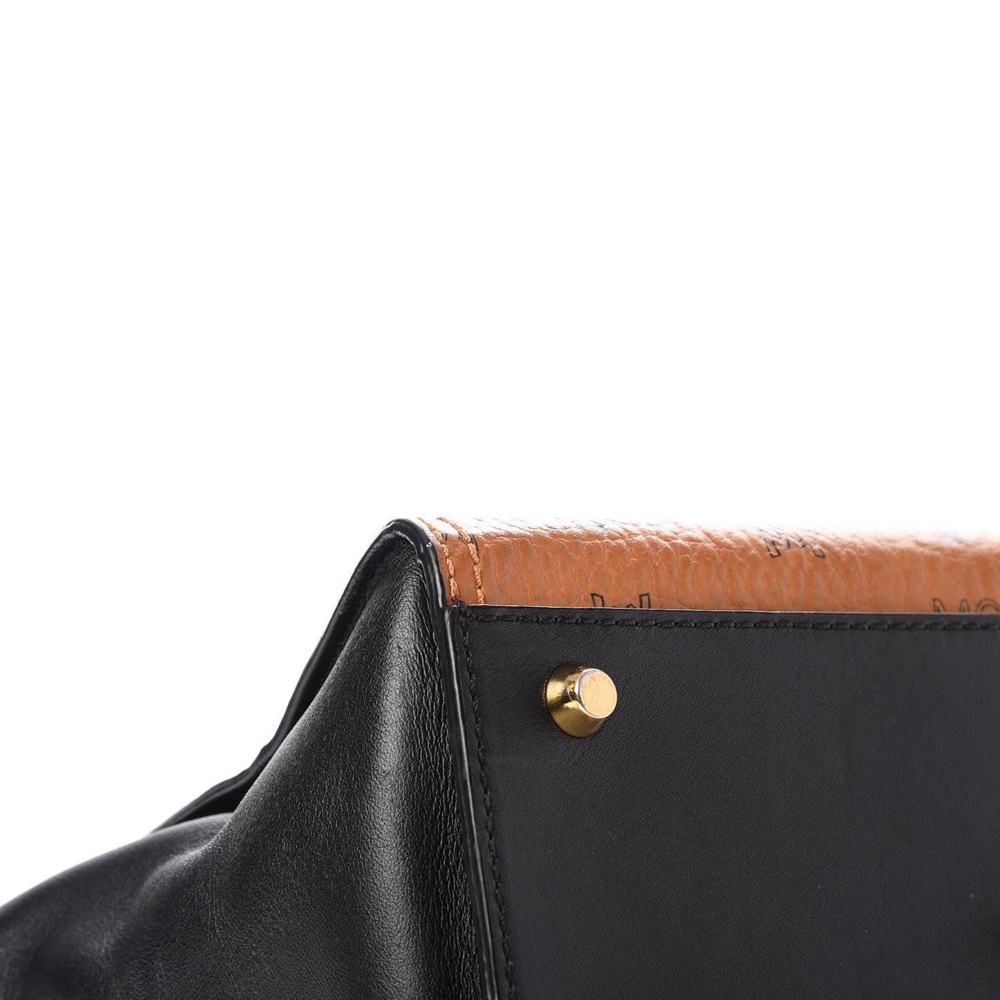 Visetos Small Kathy Double Zip Tote Cognac Black