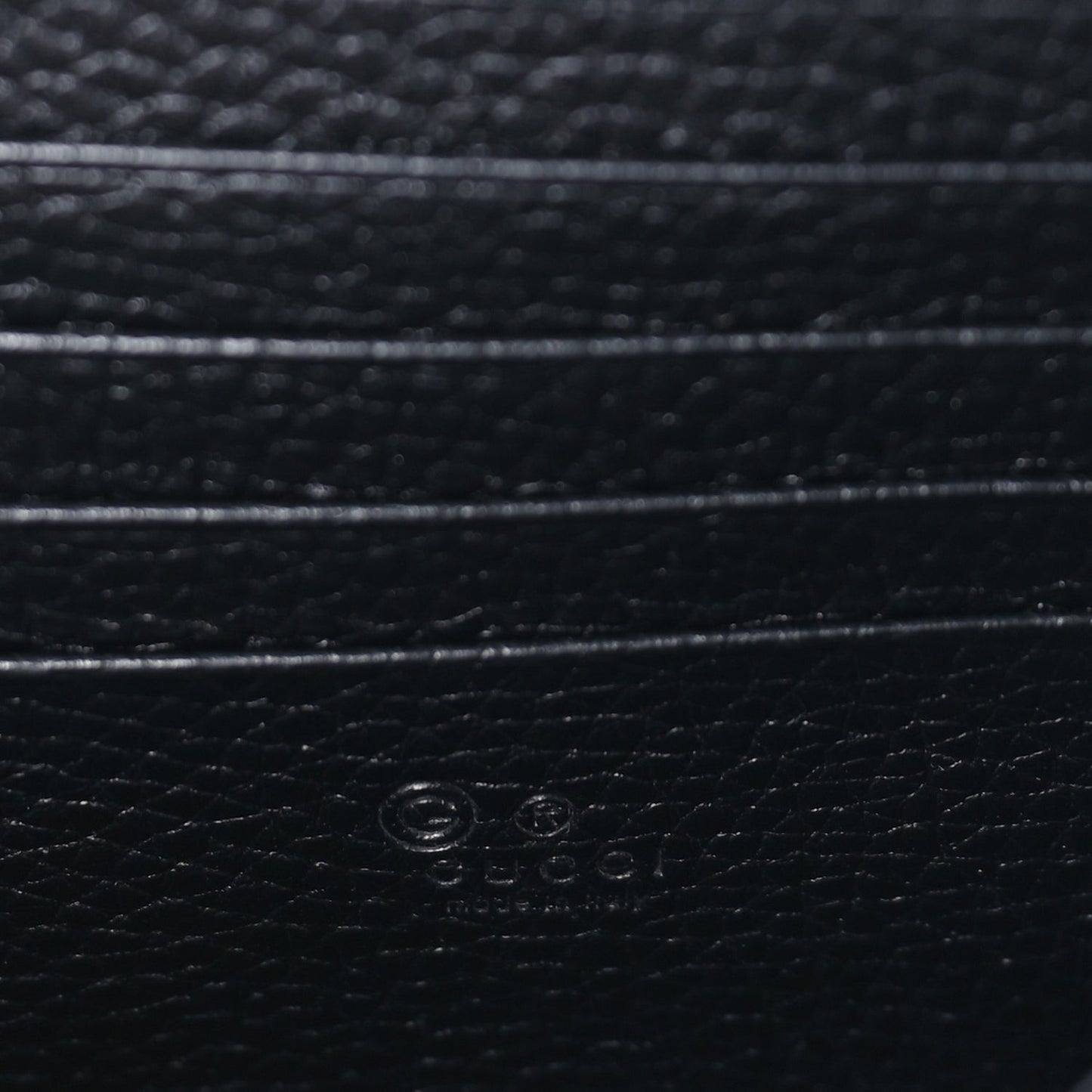 Calfskin GG Marmont Chain Wallet  Black