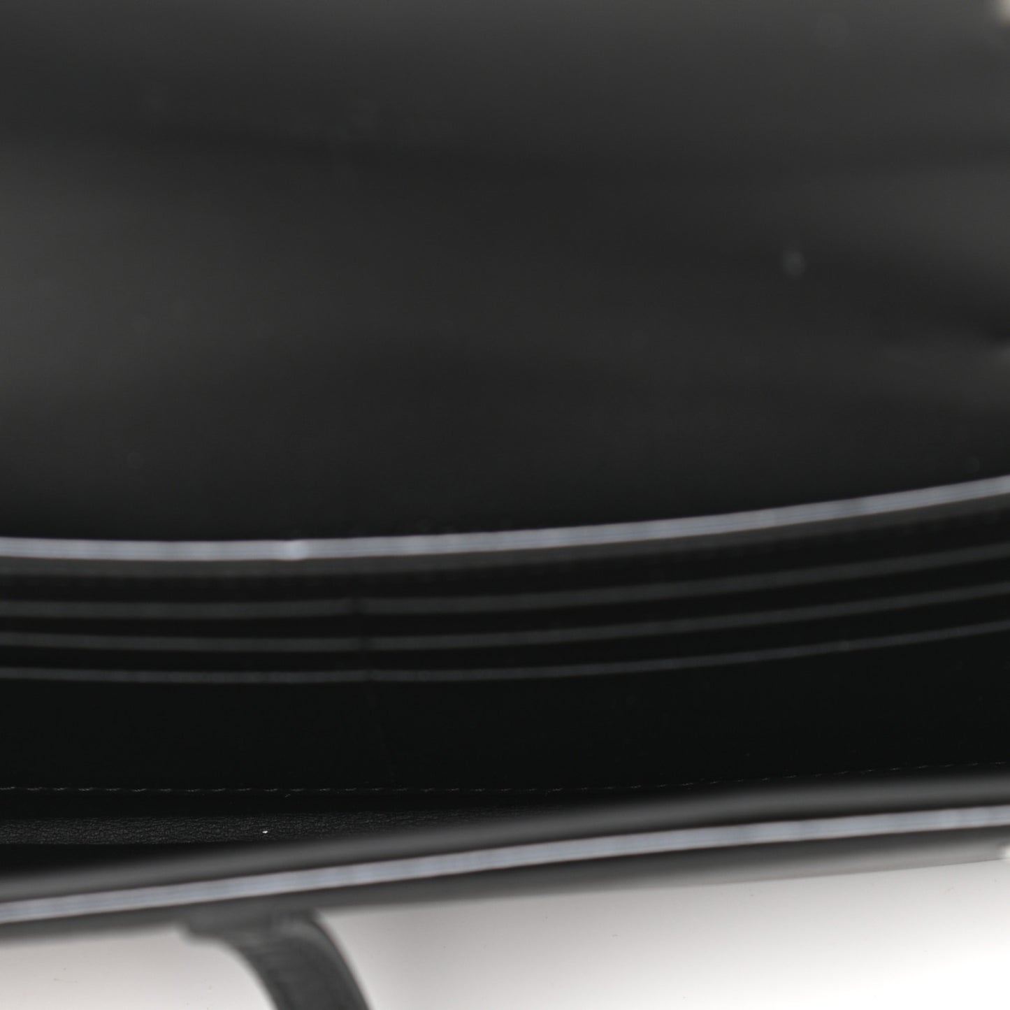 Ultra Matte Calfskin Saddle Chain Wallet Pouch Black