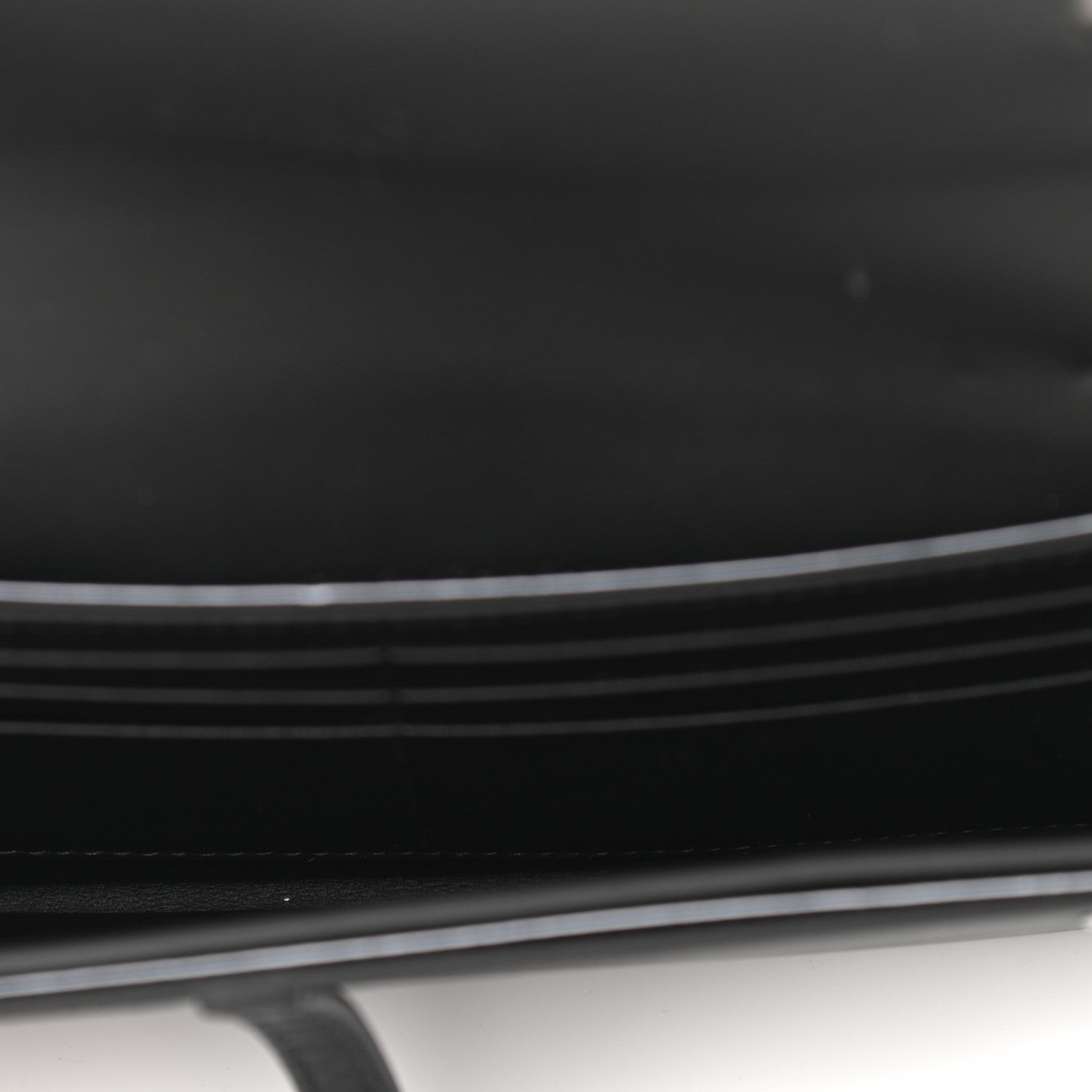 Christian Dior Ultra Matte Calfskin Saddle Chain Wallet Pouch Black 6 of 13