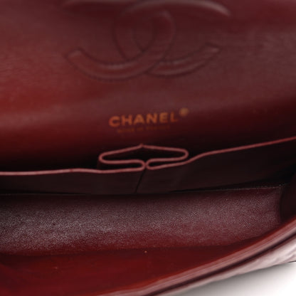 Chanel Lambskin Quilted Medium Double Flap Burgundy 6 of 13