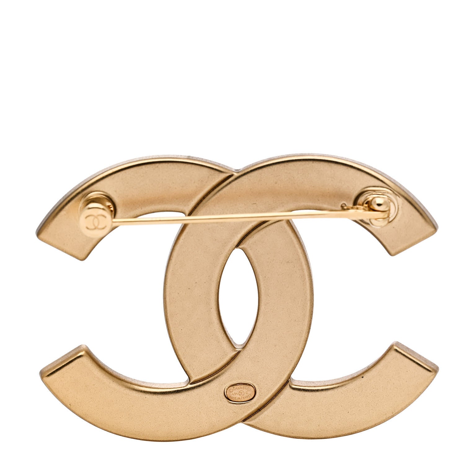 Chanel Crystal CC Brooch Gold 3 of 5