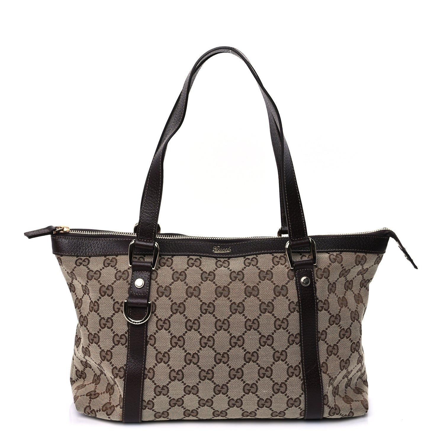 Gucci Monogram Medium Abbey Tote Dark Brown 1 of 8