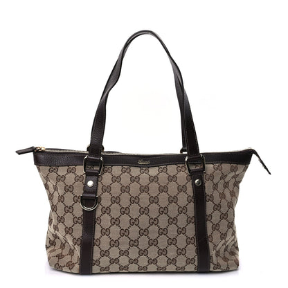Gucci Monogram Medium Abbey Tote Dark Brown 1 of 8